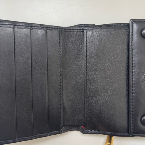 RARE and Like New Celine Black and Red Leather Wallet - Picture 7 of 11